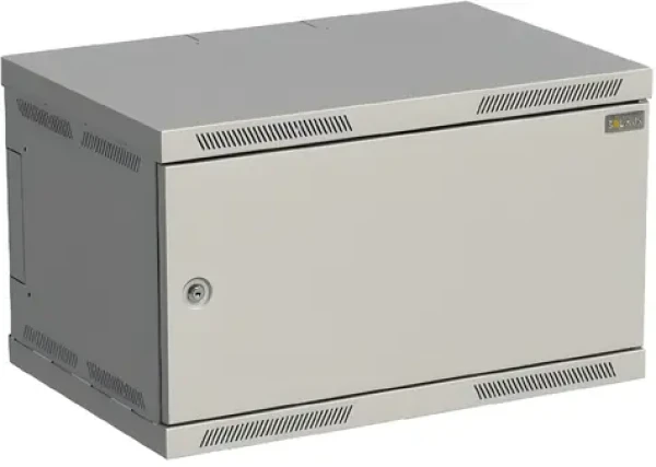 Solarix SENSA-6U-64-21-G / Rozvaděč / Nástěnný / 6U / 400 mm / plechové dveře / RAL 7035 (83000080L)