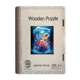 Dřevěné puzzle WOODEN svět medúz - 300 dílků