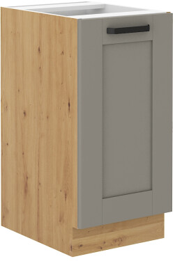 Spodní skříňka Luna 40 D 1F BB Barva korpusu: Dub artisan, Barva dvířek: Clay Grey