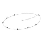 Stříbrný náhrdelník s onyxem Maira - stříbro 925/1000, onyx, Černá