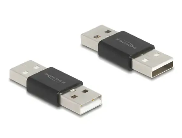 Delock Gender Changer USB 2.0-A samec samec, kov, kompaktní / Adaptér / USB 2.0 (65108)
