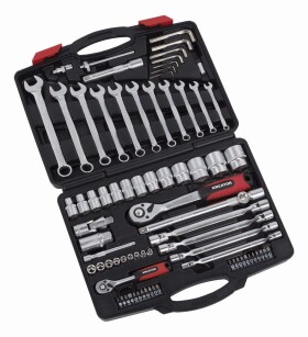 KREATOR KRT500121 - 77-dílná gola sada 1/2" , 1/4" v kufru