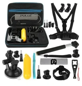 Puluz PKT11 / Sada příslušenství pro akční kamery / 20 dílů / GoPro, DJI Osmo Action 5 Pro (PKT11)