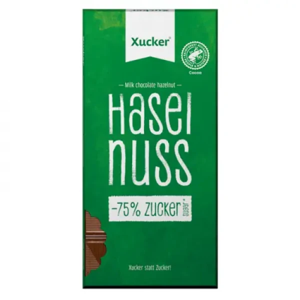 Mléčná čokoláda s lískovými oříšky - Xucker (80 g) (46429-1-80g)