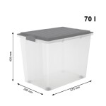 ROTHO úložný box COMPACT 70L - růžová