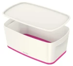LEITZ Úložný box s víkem "MyBox" bílá-růžová malý