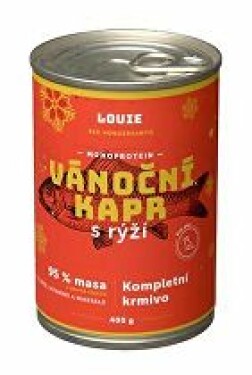 Louie Dog konz. Vánoční kapr s rýží 400g