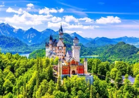 ENJOY Puzzle Zámek Neuschwanstein v létě, Německo