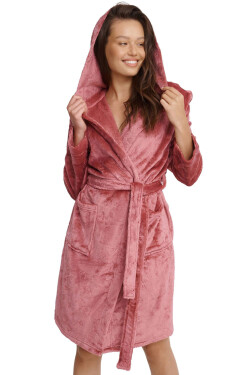 Dámský župan 41066 Glossy pink - HENDERSON starorůžová L/XL