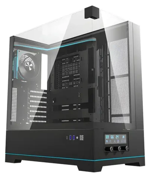 DarkFlash DY450 PRO černá / ATX Mid Tower / ARGB / 1 ventilátor / 2x USB-A 1x USB-C / průhledná bočnice / bez zdroje (DY450 PRO Black)