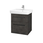 Dřevojas - Umyvadlová skříňka Q MAX SZZ2 55 - D16 Beton tmavý / Úchytka T06 / D16 Beton tmavý 197988H
