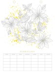 Wall Calendar, antistresové omalovánky/kalendář s barvami, Kristy Rice