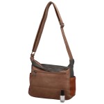 Trendy dámská koženková crossbody kabelka Fina, khaki