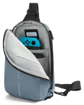 XD Design Urban Sling šedo/modrá / Bezpečnostní batoh přes rameno / 3–5 L