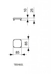 IDEAL STANDARD - Strada II Keramický kryt odtoku, bílá T854601