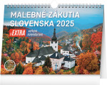 NOTIQUE Stolový kalendár Malebné zákutia Slovenska 2025 s extra veľkým kalendáriom, 30 x 21 cm Slovensky