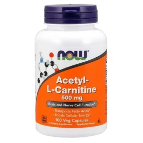 Acetyl L-karnitin 500 mg - NOW Foods (100 kaps.) (41302-1-100caps)
