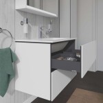 DURAVIT - L-Cube Umyvadlová skříňka 55x82x48 cm, 2 zásuvky, lesklá bílá LC624102222