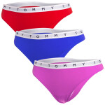 Tommy Hilfiger 3Pack tanga kalhotky UW0UW025210RZ Červená/růžová/modrá