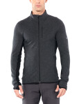 Pánská merino mikina ICEBREAKER Mens Descender LS Zip, Jet Heather/Black velikost: S