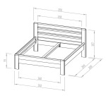 Massivo.cz Dubová postel Dublin Supra 180x200 cm, dub, masiv