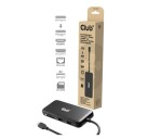 Club3D Dokovací stanice USB-C 8v1, 1xHDMI, 1xDP, 1xUSB-C, 2xUSB, 1xRJ45, černá EDF_795300