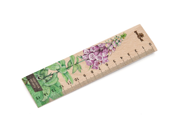Dřevěné pravítko 15 cm - Náprstník