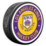 Mustang Puk Los Angeles Kings NHL Yellow Vintage Striped Textured Puck