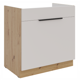 Spodní skříňka pod dřez Solea 80 ZL 1S BB - Premium Box Barva korpusu: Dub artisan, Barva dvířek: Kašmír