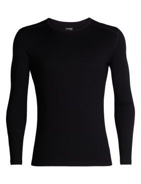 Pánské merino triko dlouhý rukáv ICEBREAKER Mens 260 Tech LS Crewe, Black velikost: M