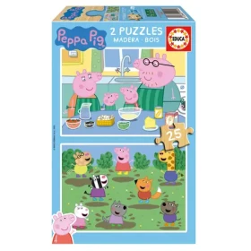 EDUCA Dřevěné puzzle Prasátko Peppa