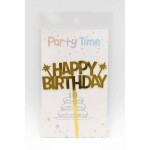 Dortisimo Zápich do dortu zlatý Happy Birthday