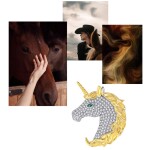 Luxusní brož ve tvaru jednorožce Amalthea, Stříbrná