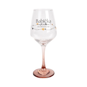 Sklenice na víno 330 ml - Babička nestárne - Albi
