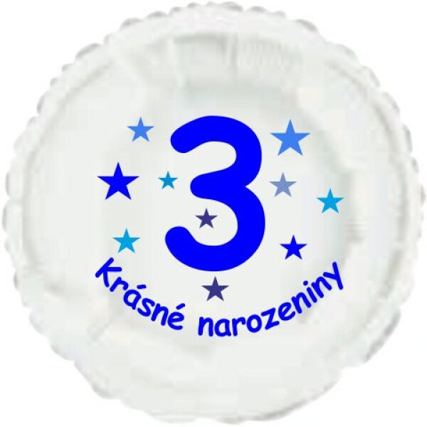 Krásné 3. narozeniny fóliový balónek kruh pro kluky Balonky.cz Krásné 3. narozeniny fóliový balónek kruh pro kluky Balonky.cz