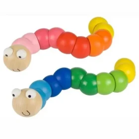 Bigjigs Toys Barevný červík červená