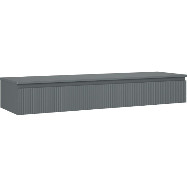 MEXEN/S - Rivel koupelnová skříňka pod umyvadlo 160 cm s deskou, 1 šuplík, reliéf , grafit mat 91A20-16023-1-BFC66