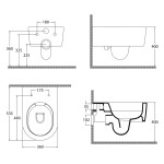 ISVEA - SISTEMA A závěsná WC mísa, Rimless, 36x53,5cm, bílá 10SL02001