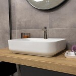 Mereo Umyvadlo na desku bez přepadu, Lota, 505x400x135 mm, keramické UC514014R