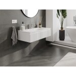 MEXEN/S - Rivel koupelnová skříňka 100 cm s umyvadlem Vela, 1 šuplík, reliéf , bílá mat 91A20-10023-1-BF01-W23M01