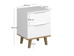ARTEN (NANO Systems s.r.o.) Komoda NEPTUN-2S/46 (Bílá/dub kamenný) KOMODA-NEPTUN-2S-46