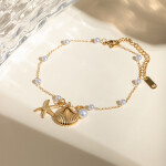 ELENYS Sea Whisper – pozlacený náramek 18K žluté zlato Délka náramku: 21,5+5 cm / max. 26,5 cm