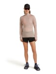 ICEBREAKER Wmns Mer 200 Realfleece Descender LS Half Z, Pink Quartz (vzorek) velikost: S