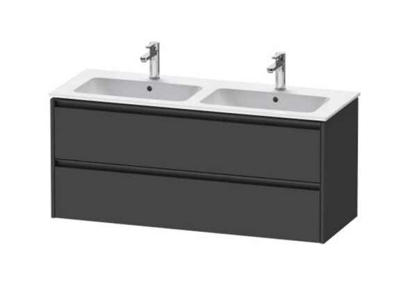 DURAVIT - Ketho.2 Umyvadlová skříňka 55x128x48 cm, 2 zásuvky, grafit mat K25266049490000