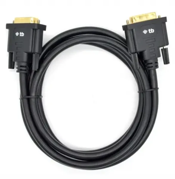Kabel DVI-D (M) - DVI-D (M) 24+1 černý, pozlacený / Video kabel / 1,8 m / Full HD (AKTBXVD24DVI18B)