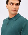 Armedangels Longsleeve Knit Poloshirt 3653 petrol velvet M