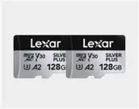 Lexar Professional SILVER PLUS microSDXC 128GB 2 ks / čtení: 205MBps / zápis: 150MBps / UHS-I / V30 (LMSSIPL128G-B2ANG)