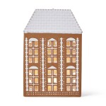 KÄHLER Porcelánový svícen Gingerbread Lighthouse Large, hnědá barva, keramika