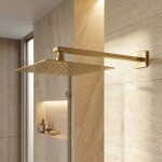 REA - Sprchové rameno čtvercové JS-9022BG 40cm Brush Gold REA-P6405