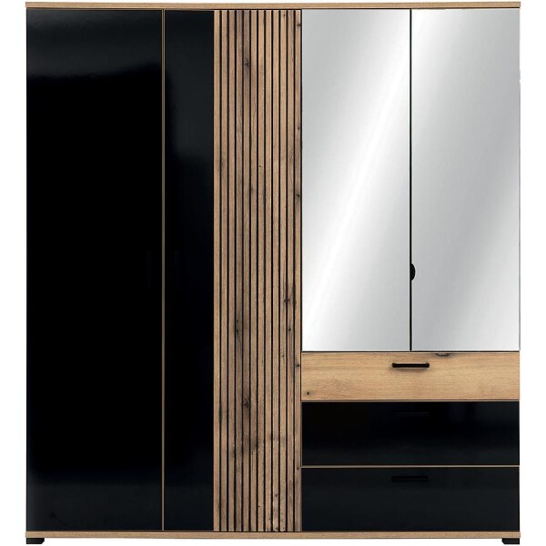 Skříň 4d Aris As11 dub evoke/černá